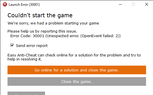 Launch Error (30001) 8_3_2024 6_30_50 AM